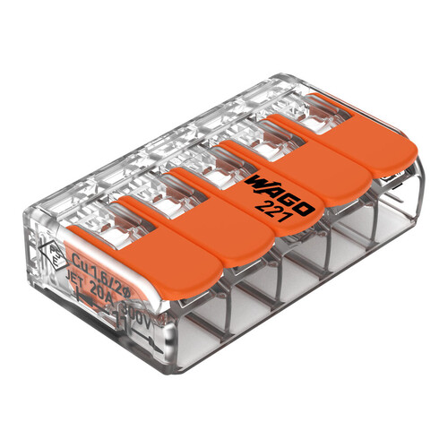 WAGO - Wago Buat Klemensi 5x4mm (Paketi 25 Ad) 221-415