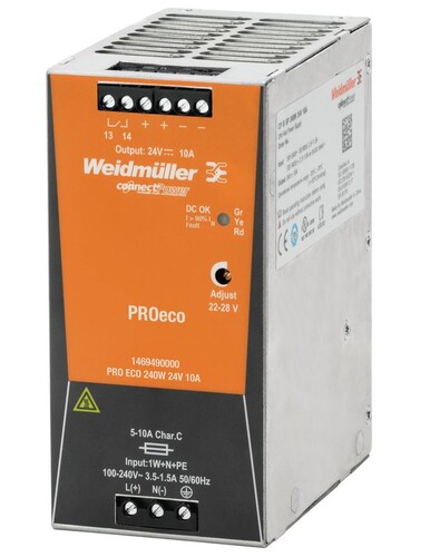 WEIDMULLER - Weidmüller 10A 24V 240W Pro Eco Güç Kaynağı 1469490000